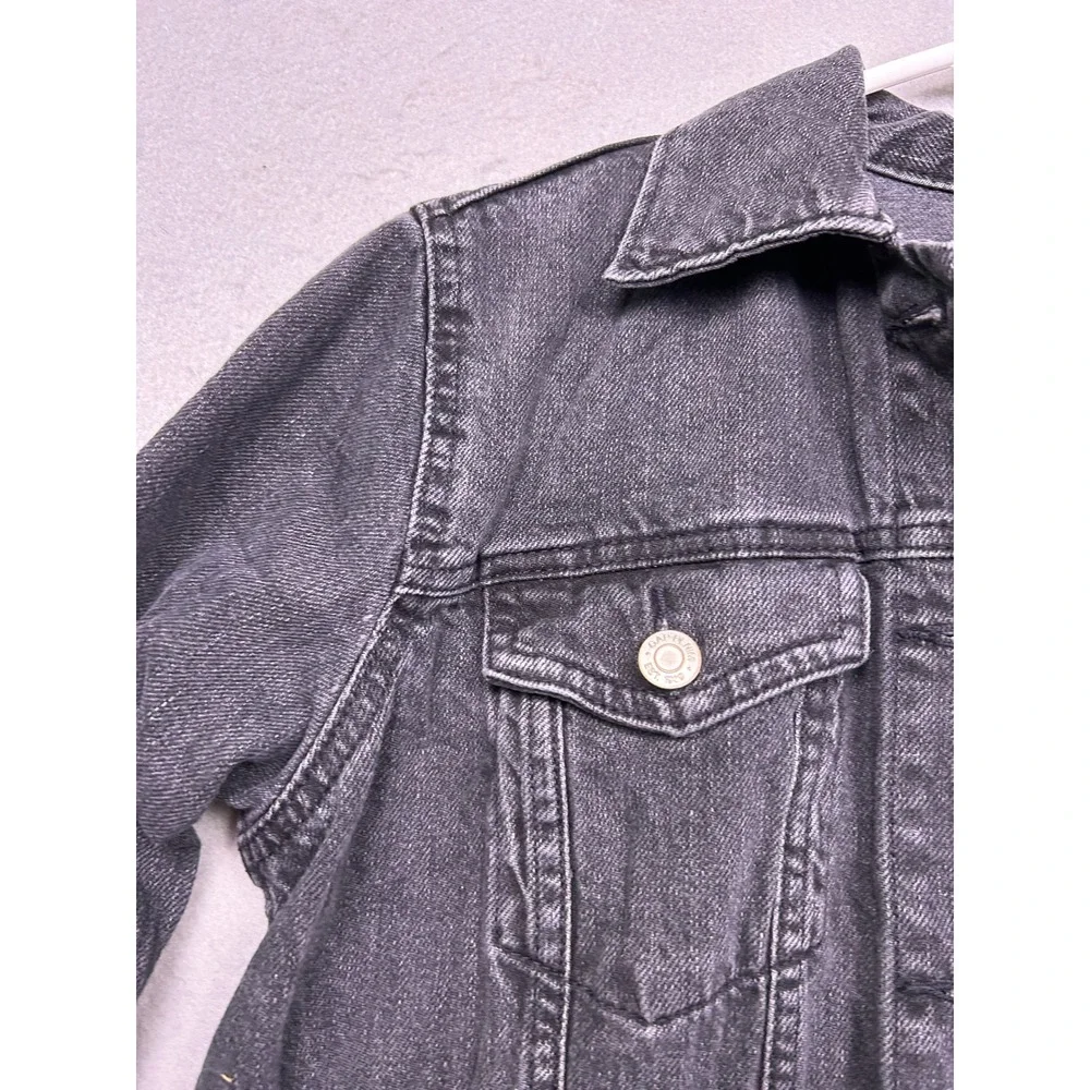 GAP Denim Jacket Cotton Faded Black XS Womens